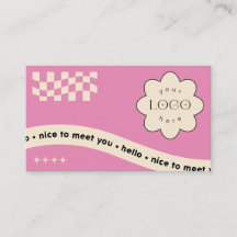 Carte de visite modifiable Super rose pour Studio