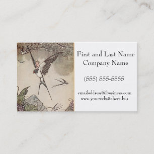 Carte De Visite Moineau d'équitation de bébé, les contes de fé