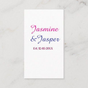 Carte De Visite Mommy & Daddy nouveaux parents couple nom année d'