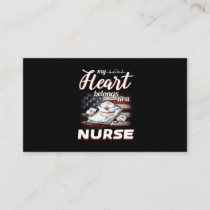 Carte De Visite Mon Coeur Appartient À Une Infirmière