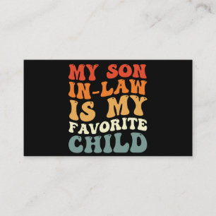 Carte De Visite Mon gendre est mon enfant préféré Famille Groovy