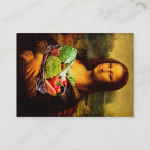 Carte De Visite Mona Lisa aime les légumes