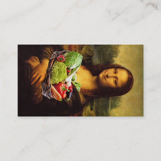 Carte De Visite Mona Lisa préfère une alimentation saine (Devant)