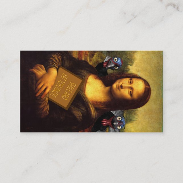 Carte De Visite Mona Lisa protège les clés (Devant)