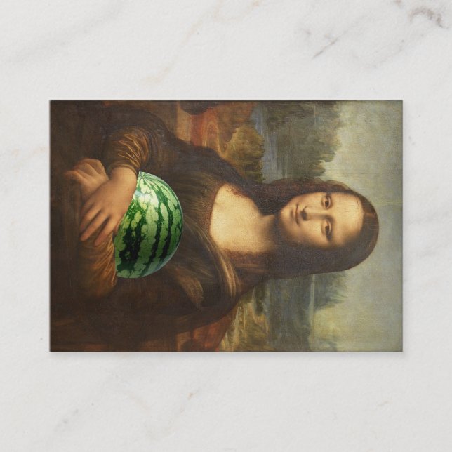 Carte De Visite Mona 'Melona' Lisa aime les pastèques douces (Devant)