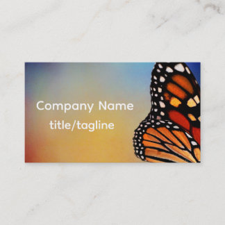 Carte De Visite monarch butterfly on blue and orange nature 