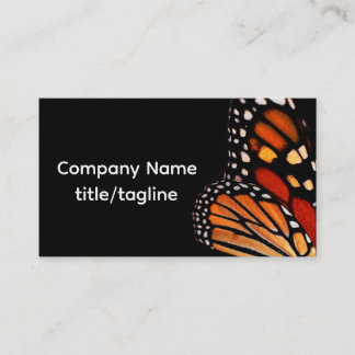 Carte De Visite monarch butterfly wing on black custom
