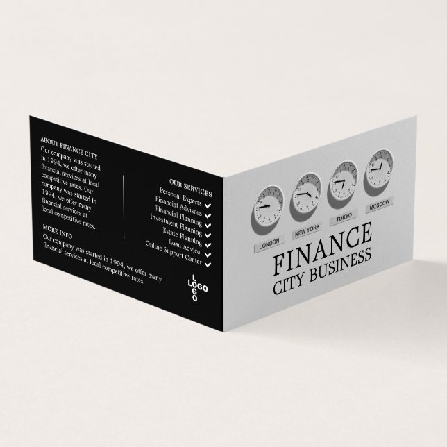 Carte De Visite Monde Horloges, Logo/Photo, Affaires & Finance (Extérieur)