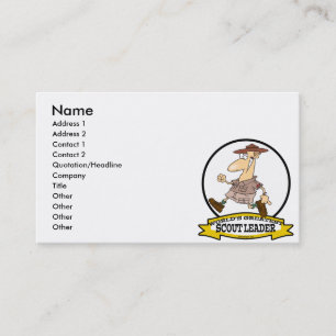 CARTE DE VISITE MONDE LE PLUS GRAND SCOUT LEADER HOMME CARTOON