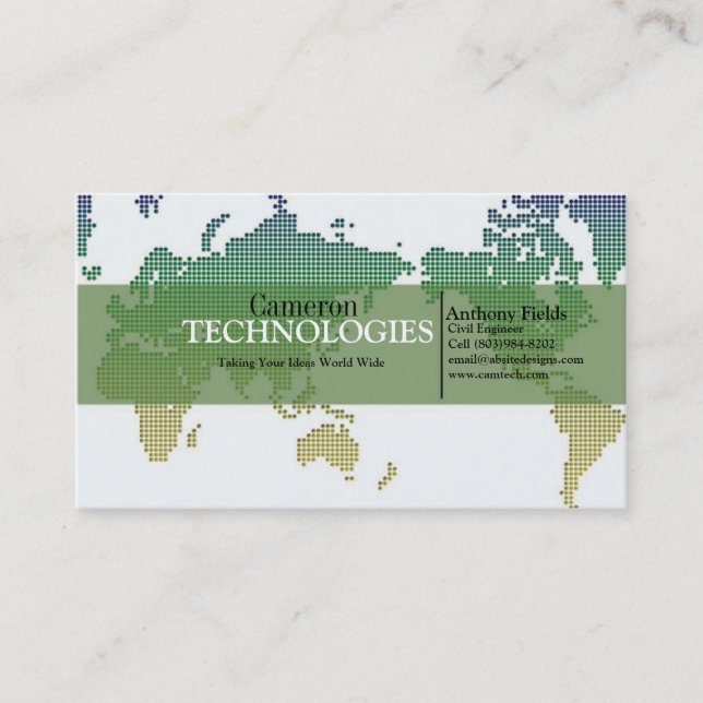 Carte De Visite Monde technologique (Devant)