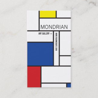 Carte De Visite Mondrian Art Moderne De Stijl Minimaliste Abstrait