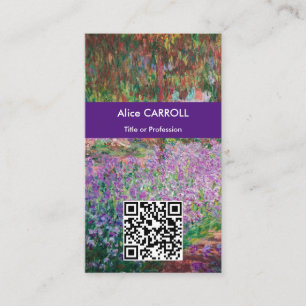 Carte De Visite Monet - Jardin de l'artiste à Giverny - QR Code