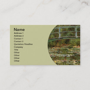 Carte De Visite Monet Pont Japonais de Giverny