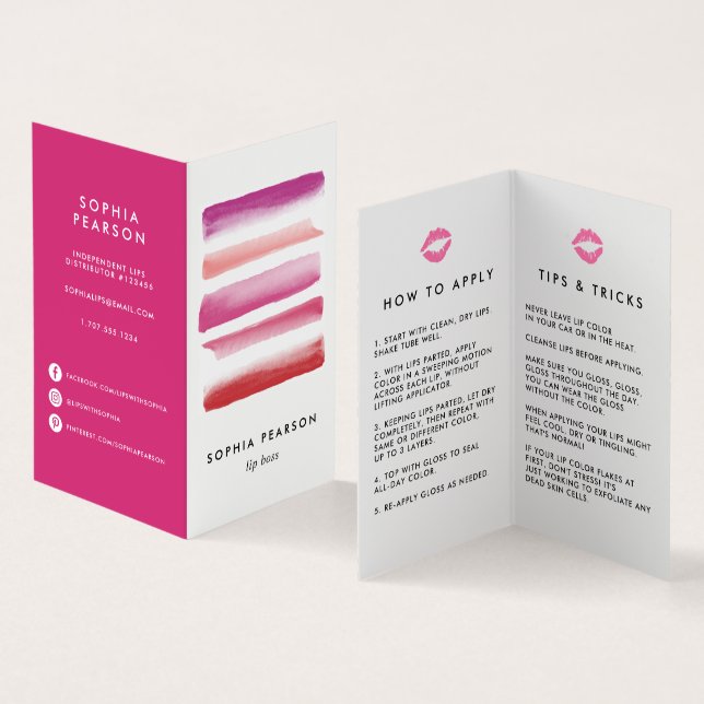 Carte De Visite Moniteur aquarelle | Distributeur de produits Lip (Intérieur et extérieur)