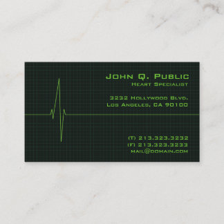 Carte De Visite Moniteur cardiaque Médicale