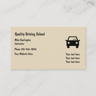 Carte De Visite Moniteur d'auto-école simple