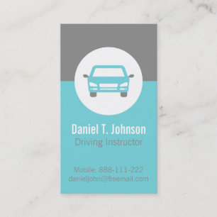 Carte De Visite Moniteur de conduite automobile moderne et profess