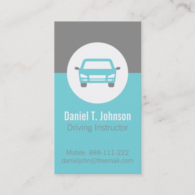Carte De Visite Moniteur de conduite automobile moderne et profess (Devant)