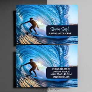 Carte De Visite Moniteur de surf 