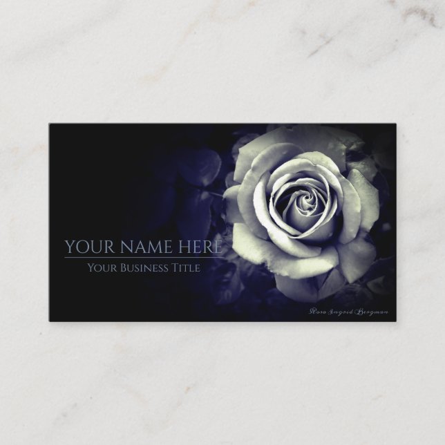Carte De Visite Monochrome Rose：Business Card (Devant)