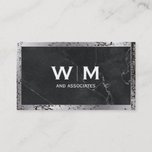 Carte De Visite Monogram   Executive   Grunge Détressé