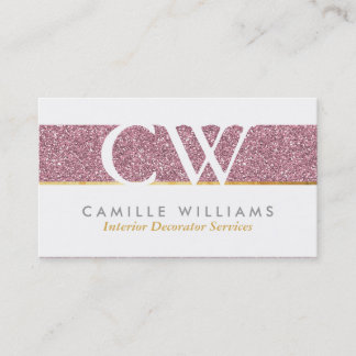Carte De Visite MONOGRAM LOGO intelligent glamour audacieux partie