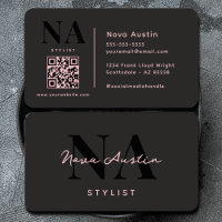 Monogram Luxe Tendance Esthétique Code QR Rose Noi