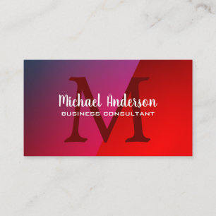 Carte De Visite Monogram Teintes Rouge Gloss