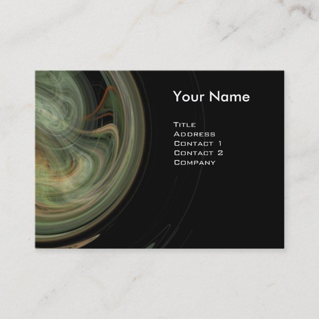 Carte De Visite MONOGRAM VORTEX CLAIR Vibrant noir gris jaune (Devant)