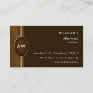 Carte de visite monogramme