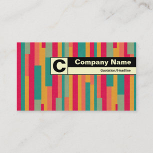 Carte De Visite Monogramme à bordure étiquetée - Abstrait 240113