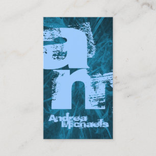 Carte de visite Monogramme à deux tons