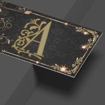 Monogramme à étincelles noires