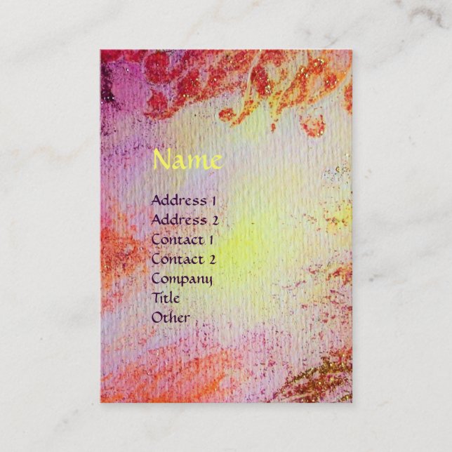 CARTE DE VISITE MONOGRAMME ABSTRAIT DES EAUX MAGIQUES D'OR (Devant)