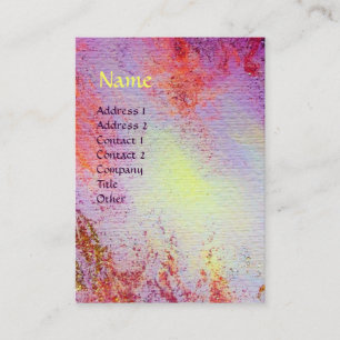 CARTE DE VISITE MONOGRAMME ABSTRAIT DES EAUX MAGIQUES D'OR