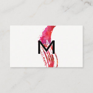 Carte De Visite Monogramme Aquarelle