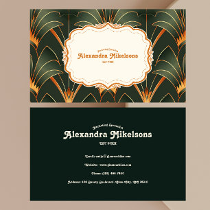 Carte De Visite Monogramme Art déco vintage