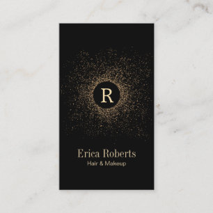 Carte De Visite Monogramme Artiste moderne des cheveux et maquilla