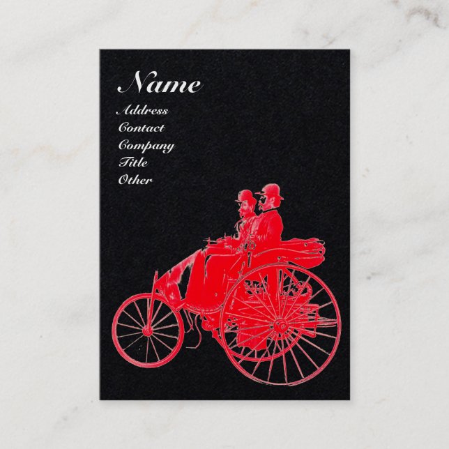 Carte De Visite MONOGRAMME AUTOMOGRAMME AUTO REPARAIRE noir blanc  (Devant)