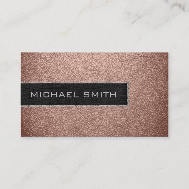 Carte De Visite Monogramme bronze look (Devant)