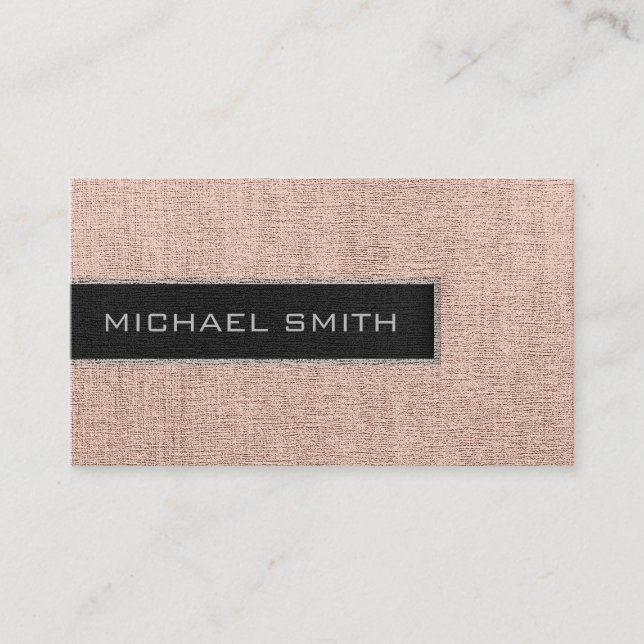 Carte De Visite Monogramme Burlap Crème Rustique Jute (Devant)