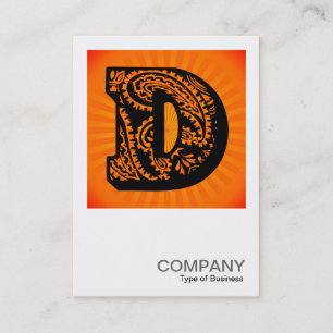 Carte De Visite Monogramme carré - Paisley Sunburst - D