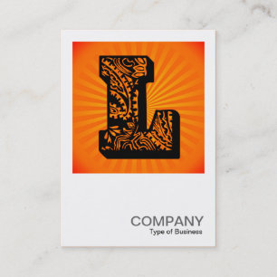 Carte De Visite Monogramme carré - Paisley Sunburst - L