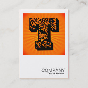 Carte De Visite Monogramme carré - Paisley Sunburst - T
