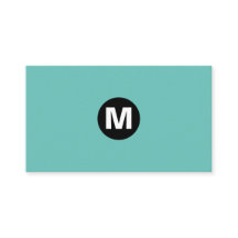 Monogramme central - Noir sur Turquoise 6bc3bb