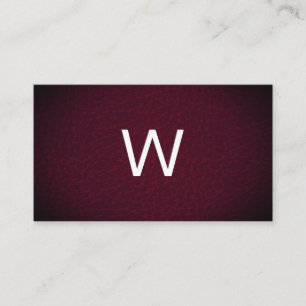 Carte De Visite Monogramme classique   Cuir Vignette