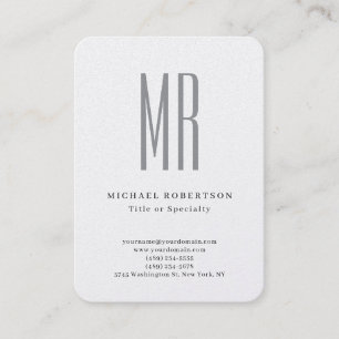 Carte De Visite Monogramme Classique Professionnel Minimaliste Sim