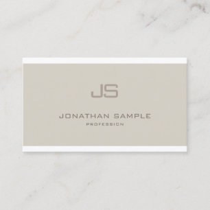 Carte De Visite Monogramme créatif Smooth Professional Plat Luxe