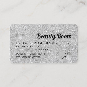 Carte De Visite monogramme de beauté de la parties scintillant ar