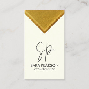 Carte De Visite Monogramme de beauté de maquillage de cosmétologue